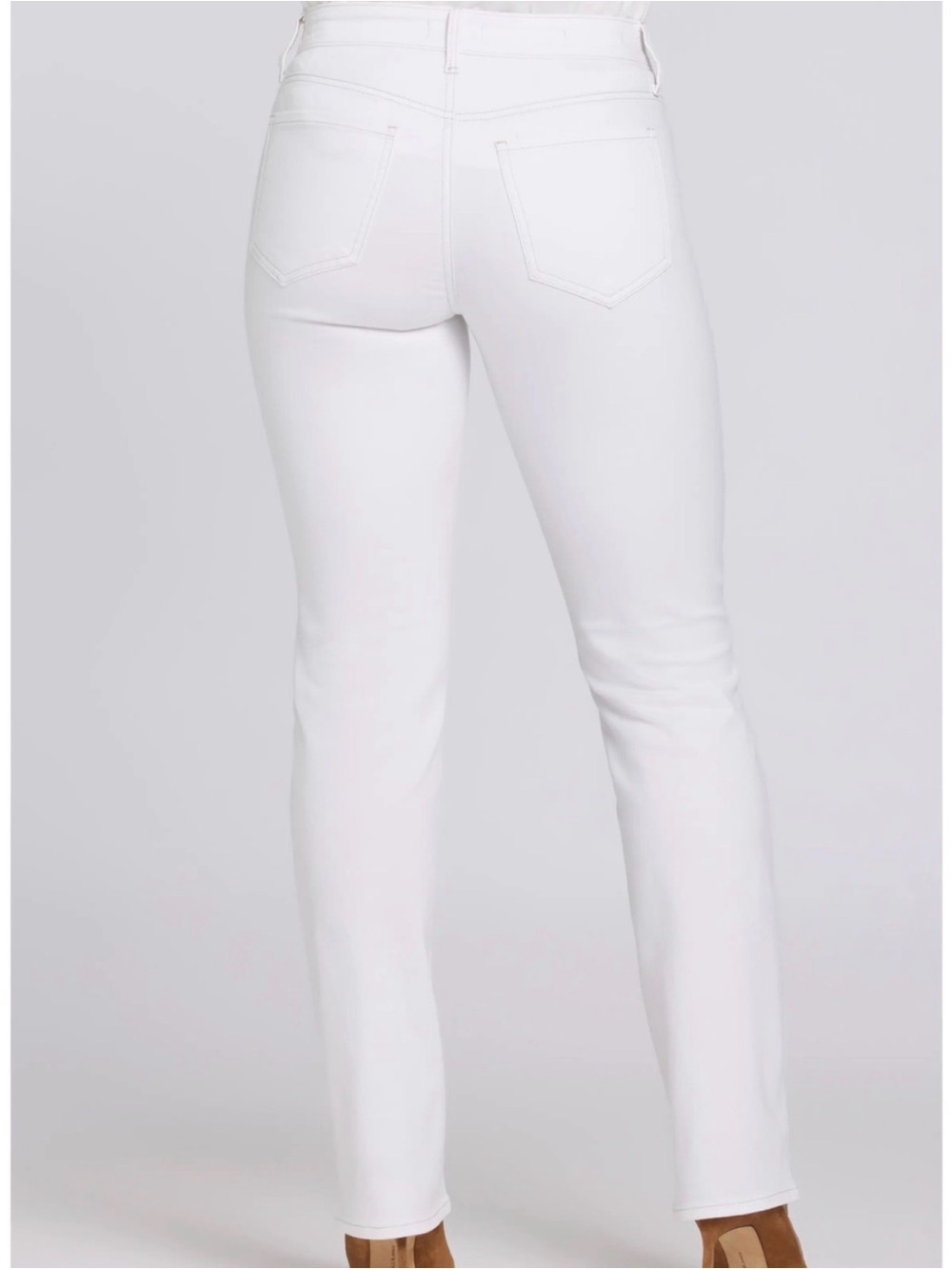 NYDJ Marilyn Straight Jeans Size 8 White Lift Tuck Stretch Denim - Picture 4 of 14